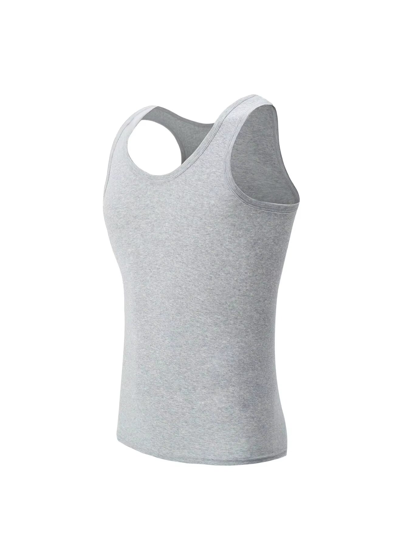 1/3 Pack Four Seasons Men'S Cotton Joker Vest Teenagers Simple Fit Sports Fitness T-Shirt Middle-Aged Casual Sleeveless Shirt