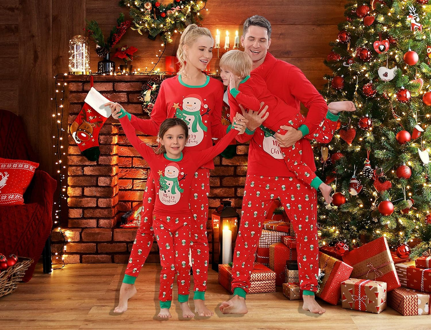 Family Pajamas for Christmas Halloween Thankgiving Hanukkah 100% Cotton Matching Family Xmas Pjs for Women Men Kids