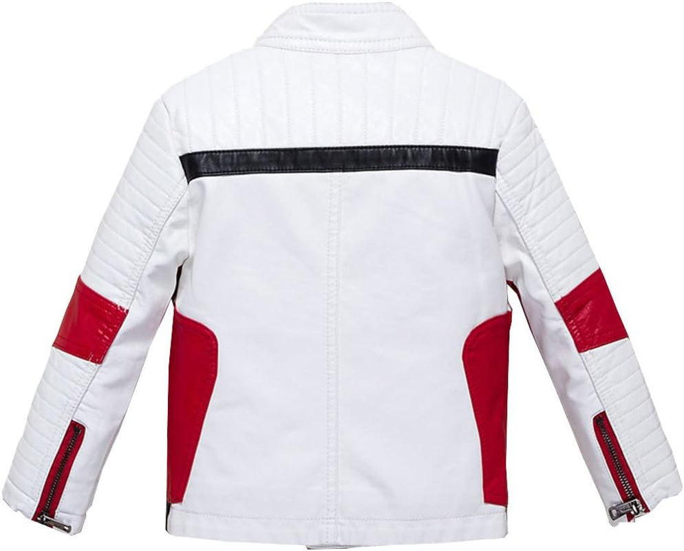 Boys Leather Motorcycle Pilot Jackets Toddler Coats