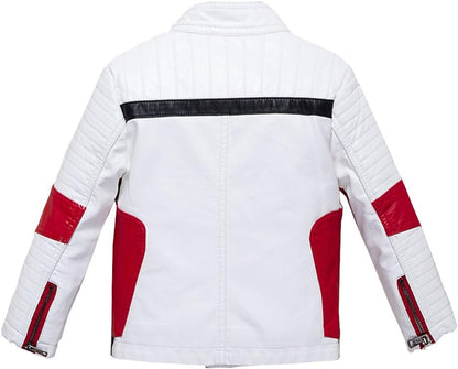 Boys Leather Motorcycle Pilot Jackets Toddler Coats