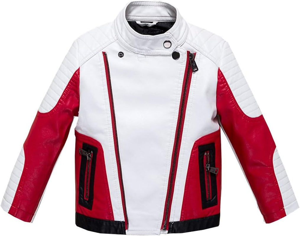 Boys Leather Motorcycle Pilot Jackets Toddler Coats