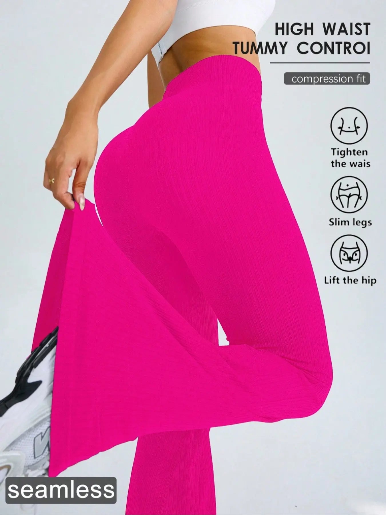 Women'S Solid High Waist Sports Leggings, Casual Comfy Breathable Skinny Pants for Yoga Gym Workout Running, Ladies Sportswear, Athletic Sportswear for All Seasons, Flare Leggings, Skinny Yoga Bottoms, Fitness Pants, Fitness Training Pant