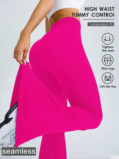Women'S Solid High Waist Sports Leggings, Casual Comfy Breathable Skinny Pants for Yoga Gym Workout Running, Ladies Sportswear, Athletic Sportswear for All Seasons, Flare Leggings, Skinny Yoga Bottoms, Fitness Pants, Fitness Training Pant